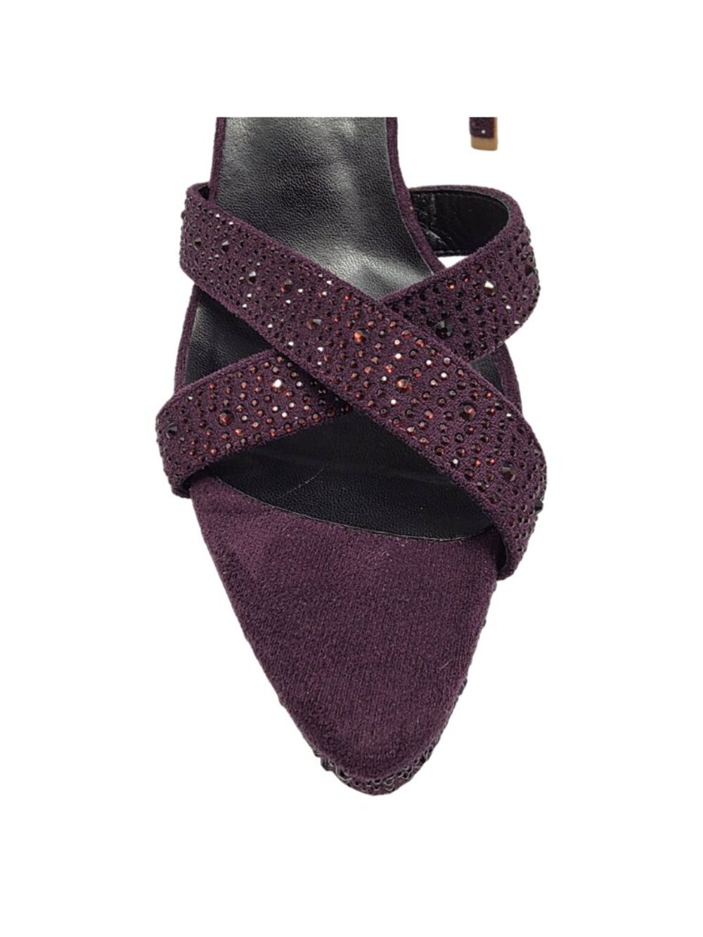 Rag & Co Regalia Womens Purple Rhinestone Ankle Strap High Heel Sandals Size 10 - Picture 8 of 8